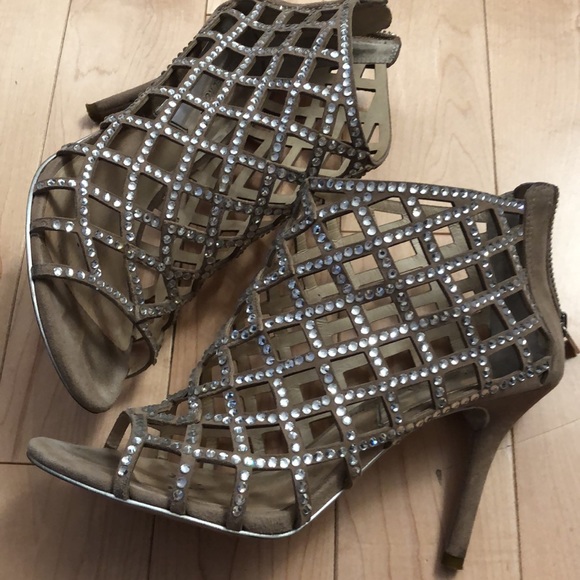 Michael Kora Rhinestone Heel Sandals Size 7.5 - Picture 5 of 6